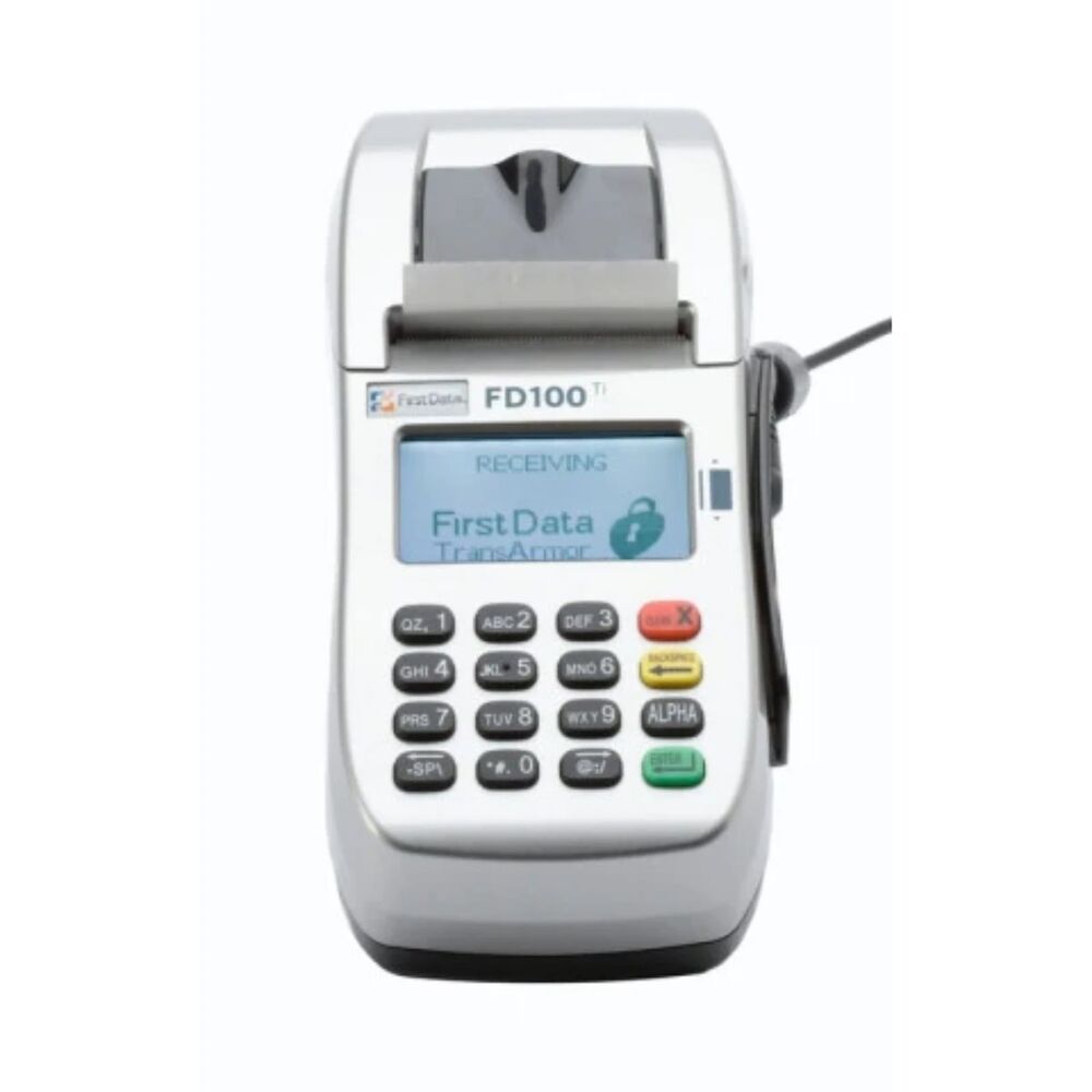 First Data FD 100 TI Credit Debit Card POS Terminal, Brand New With Box